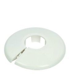 10 Radiator Pipe Collars White 15mm Clip Together Plastic Laminate Wood Floor Finish