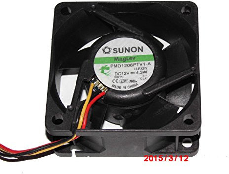 Sunon 60 * * * * * * * * * * * * * * * * 25 mm 60 pmd1206ptv1-a u.f. GN 12 V 4.3 W 3 fils Ventilateur de refroidissement 6 cm
