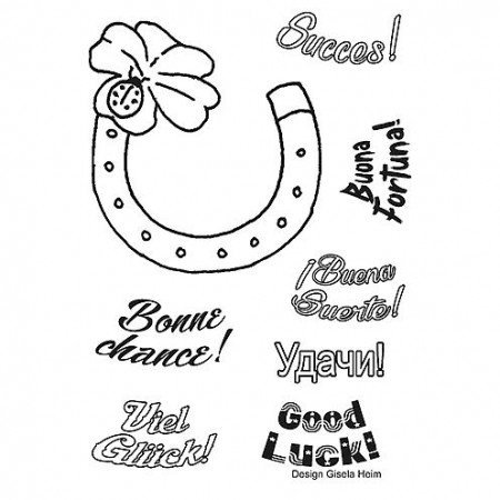 Stempel Clear, Viel Glück!, A7 / 74 x 105 mm, 8 - teilig