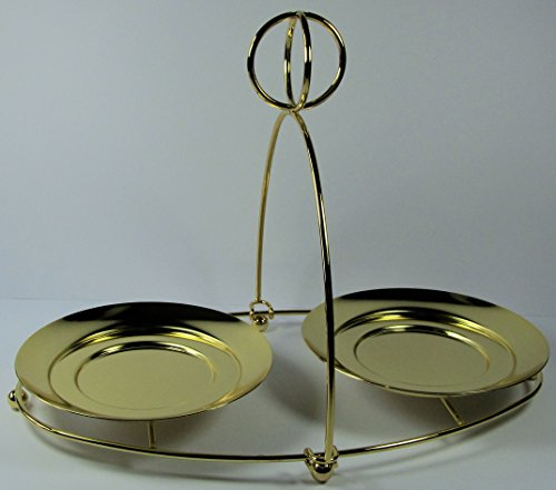 PartyLite Doppelter Duftwachsglas-Halter Potpourri gold-glänzend