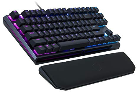 Cooler Master MasterKeys MK730 Mechanical Gaming Keyboard - RGB Floating Switches, Brushed-Aluminium Plate, Magnetic Wrist Rest - TKL US Layout, Cherry MX Red