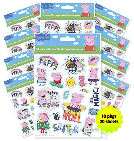 Trends International Peppa Pig – Faltbarer Aufkleber, 10 Stück