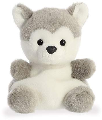 Aurora, 33474, Palm Pals, Busky Husky, 13cm, Plüschtier, grau/weiß