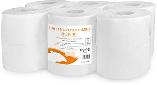 Tapira Plus Toilettenpapier, groß, 2-lagig, 360 m, Schwarz