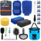 AUTODECO Kit d'outils de nettoyage de voiture 22 pièces en microfibre chenille avec gant de lavage en microfibre, serviettes éponges, tampons applicateurs, brosse à roue, grattoir de fenêtre, plumeau,