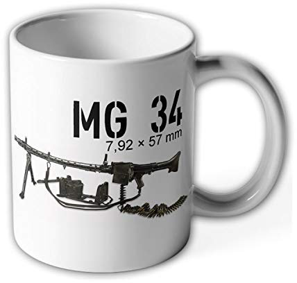 Tasse MG 43 mit Gurttrommel 7,92 × 57 mm Maschinengewehr 8 × 57 IS WW2#35998