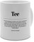 XXL Riesen-Tasse mit Definition Tee - Tasse mit Spruch, Wörterbuchtasse, Geschenktasse, witzig, Kaffeebecher, Becher, Jumbo-Tasse, Riesen-Becher - Farbe Weiß