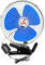 Enerfero 8 pulgadas ventilador auto 12V-24V, mini ventilador silencioso,vendilador para coches,camiones y furgonetas (Azul, 12V)