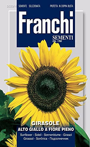 Semi Girasole Alto Giallo a Fiore Pieno Franchi Sementi 4g