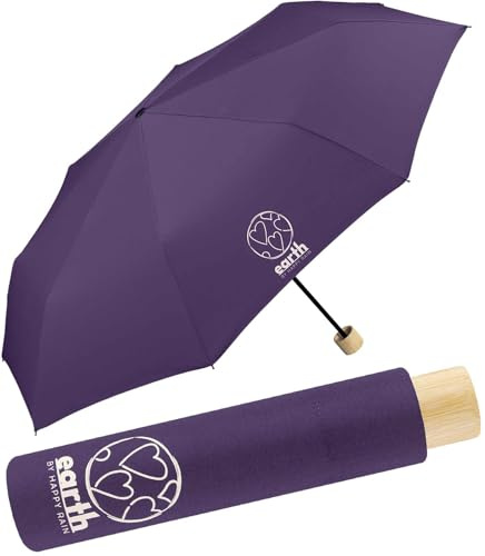 Happy Rain Taschenschirm Super Mini Earth - Mulberry Purple
