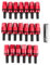 OUKENS Radbolzen, 20 Stück Auto M12x1,5 mm Radbolzen, 7075-T6 Aluminium, passend für 1er E81 E82 E87 E88(rot)