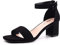 Sandale Femme Talon Ladies Sandals Été Confortable Sandales Bout Ouvert Mariage Mode Chunky à Talon Haut Noires EU 37