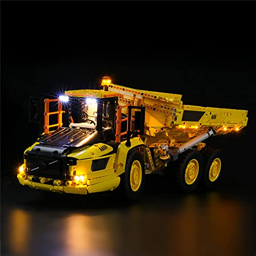 GEAMENT LED Licht-Set Kompatibel mit Lego Knickgelenkter Volvo-Dumper (6x6) (6X6 Volvo Articulated Hauler) - Beleuchtungsset für Technic 42114 (Modell-Set Nicht enthalten)