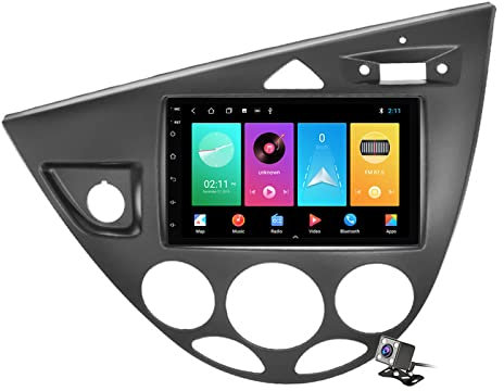 Buladala Android 11 2 DIN Autoradio 9 Pollici Screen Stereo Auto per Ford Fiesta 1995-2001 Focus 1998-2004 Lettore MP5 con CarPlay e Android Auto/FM AM RDS Radio/Controllo del Volante,M100s