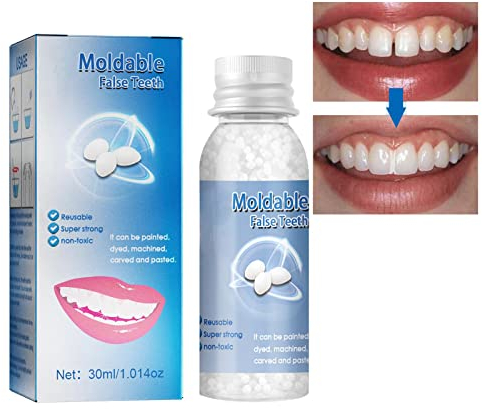 XIRUJNFD Tooth Repair Granules, Cavity Filler for Teeth, Tooth Repair Kit for Chipped Teeth, Moldable False Teeth, Cavity Filler for Teeth, Temporary Filling for Tooth (1pcs)