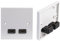 PRO SIGNAL 1 Gang HDMI Wall Plate – Dual HDMI Socket Faceplate (Horizontal) – 1.4 Compliant, White – PELR0095