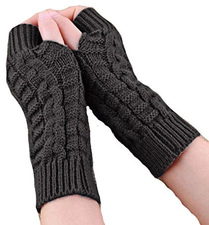 TDEOK Fingerlose Unisex-Handschuhe Fäustlinge Modeweiche Winter-Strickarm-warme Handschuhe Autofahrerhandschuhe Herren Leder Fingerlos