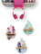 Tolina - Regentropfen-Set Kinderregal - Regal Wand für Hörfiguren wie Tonie - Sicher & Stabil - Kinderzimmer Deko Pastellfarben 3er Set (Rosa-Blau-Grün)