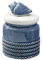 Barattoli Contenitori Zuccheriera con Coperchio, Zuccheriera, Zuccheriera, Sale Contenitore for Condimenti-Blu A-Stella Marina (Colore: Blu A, Dimensione: Bitter Snail) (Color : Blue a, Size : Conch)