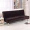 Surwin Sofabezug ohne Armlehnen 2/3 Sitzer, Samt Einfarbig Stretch Armlose Clic Clac Sofabettüberzug Bunt Sofahusse Schonbezug Protector für Klappcouch Schlafsofa (L:190-210cm,Braun)