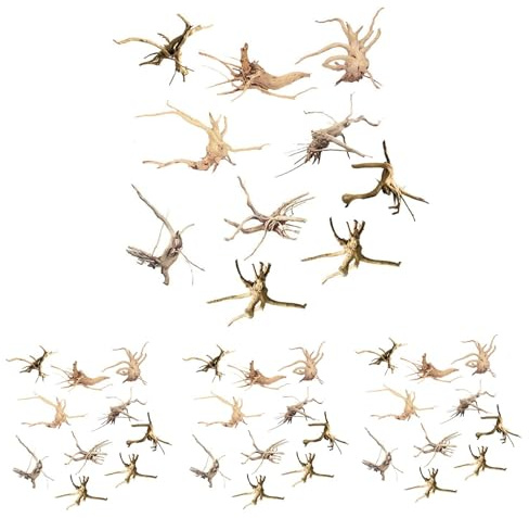 Osmond Mini Treibholz für Aquarium Zweige Aquarium Dekorationen Reptilien Stamm Treibholz Sortiert (40 Pack)