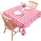 Kesfey Red Gingham Tablecloths Polyester 140x140cm,Square Checkered Tablecloth Spillproof and Wrinkle Resistant for Outdoor and Indoor Use, Plaid Tablecloths Wipe Clean