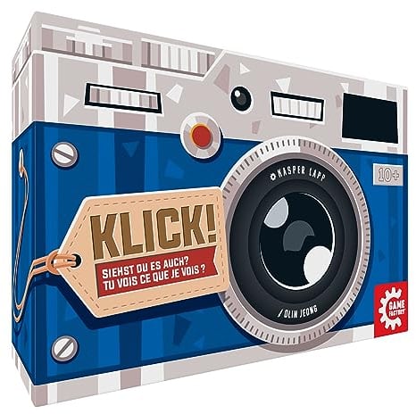 Game Factory 646099 klick, Siehst du es auch?, lustiges Partyspiel für 3-5 Spieler, Bild-Assoziationsspiel ab 10 Jahren, Gesellschaftsspiel für Erwachsene und Kinder