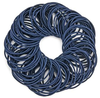 100 Stück Haargummi, Klein Elastisch Haargummi Damen, Pferdeschwanz Inhaber Haargummis Mädchen für Mann, Frauen, Kinder, Männer, Bulk Haargummis für Dickes Lockiges Haar (Marineblau)