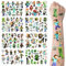 Tattoo Sticker, 8 Blätter Aufkleber Kinder, Temporäre Tattoos Set, Wasserdicht Stickers Jungen Mädchen, Kindertattoos als Geburtstagsgeschenke, Kindergeburtstag Mitgebsel