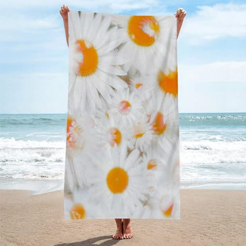 Toalla Playa Blanco Toallas Playa Grande Microfibra Anti Arena Flores Playa Toallas para NiñA NiñO Adulto Piscina Toalha de Praia Mujer Hombre 200x200cm