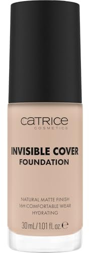 Catrice Invisible Cover Foundation, Nr. 007C, Nude, feuchtigkeitsspendend, langanhaltend, natürlich, für trockene Haut, vegan, ölfrei, ohne Parabene, ohne Mikroplastikpartikel, 1er Pack (30ml)