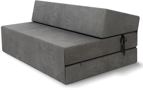 FDM Klappmatratze Suzi Maxi 120x200 cm Kaltschaum Gästematratze Höhe 14 cm Härtegrad H3 Öko-Tex Allergikergeeignet Bezug Trinity Waschbar Graphit