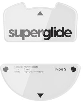 Superglide - Super Smooth Polished Surface Mouse Feet/Skates Made with Ultra Strong Flawless Glass Super Fast Smooth and Durable Sole for Razer Viper V3 Pro [White]