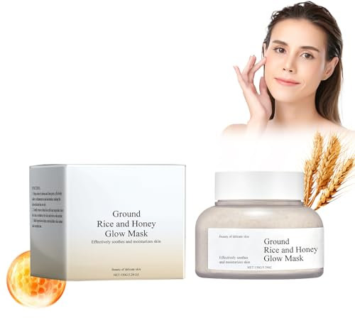 Gesichtsmaske Reis & Honig, Rice Honig Spa Mask Rice Beauty Mask Ground Rice And Honey Glow Mask Reishülsenpulver Glow-Maske Aus Gemahlenem Reis Und Honig, Rice Céramide Cream Für Alle Hauttypen