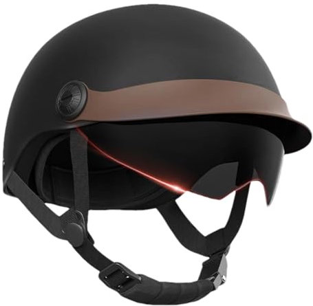 Sun Visor Helmet, Half Safety Hat, Cruiser Safety Hat, Scooter Half Helmet, Women Motorcycle Safety, Motorcycle Half Helmet, Protective Motorcycle Hat, Motorcycle Helmet, Safety Headgear for Riding