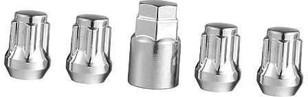 CRILSTYLEO Car Wheel Locking Nut Key Wheel Nuts Set 4Pcs Anti Theft Locking Nuts with 1pc Sleeve for Steel Alloy Wheels