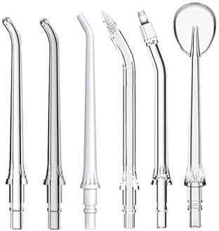 6 Stück Munddusche Düsen Set für JTF F200/F300 Mundduschen, Wasser Flossers Zahnspangen, Zungenreiniger, Aufsätze + 3 Standarddüsen