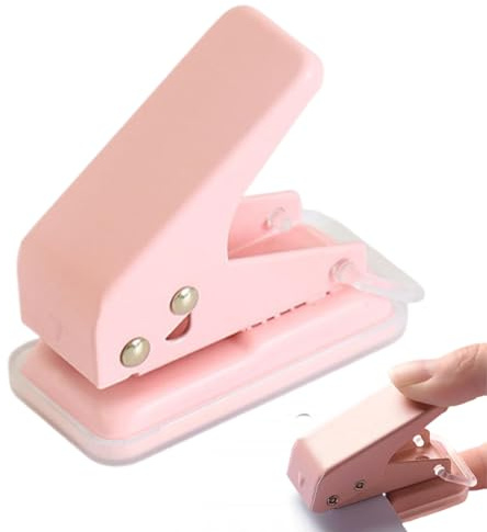 Kustimantu Alicates para agujeros para papel, sacabocados para manualidades, accesorios para libros de recortes, suministros de oficina para cuadernos, tarjetas de felicitación, álbumes de fotos