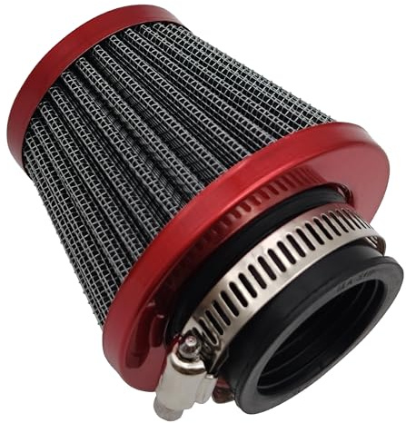 Sportluftfilter 35mm Rot für PZ19 PZ20 Vergaser / Luftfilter Pilz passend für KXD Nitro Motoren Pocket Bike Pit Dirt Bike Kinderquad ATV 50cc 110cc 125cc Tuning Rot