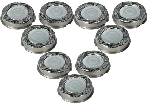 vhbw 9x Ersatz-Scherköpfe kompatibel mit Philips HQ5604 | HQ5625, HQ5699, HQ5802, HQ5806, HQ5800, HQ5801 Elektrorasierer, Silber
