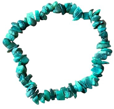 Edelstein Splitterarmband 18cm aus echtem Smaragd - Stein der Liebe, Harmonie und Erneuerung – Brasilien - handgefertigt - elastisch - höchste Qualität - in Organzasäckchen