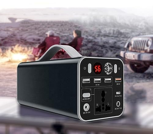 HTDRE Fuente de alimentación portátil para Exteriores Pd65W con Carga rápida bidireccional, 220V, Almacenamiento de energía, Fuente de alimentación de Emergencia de 180W.