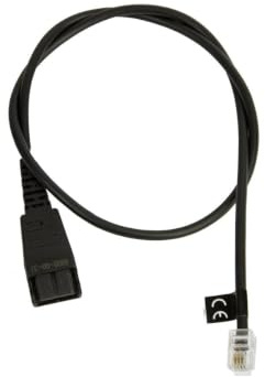 Jabra 8800-00-37 Quick Disconnect Straight Cord to Rj11 Modular Headset Plug