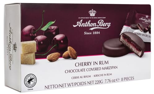 Anthon Berg Marzipanpralinen Kirsche in Rum mit Alkohol 220 g