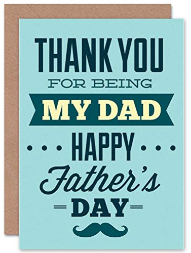 Wee Blue Coo OCCASION FATHERS DAY THANK YOU DAD ART GREETINGS GREETING CARD GIFT