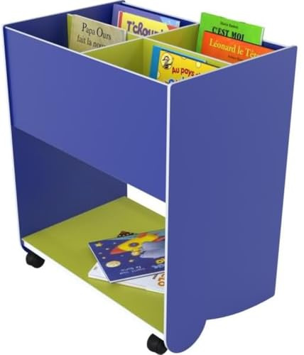 Paperflow Schulbuchkasten Kunststoff mittelgroß blau/gelbgrün