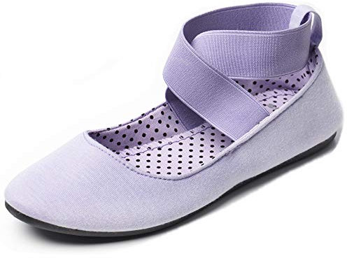 alpine swiss Peony Womens Ballerine Elastico Cinturino Alla Caviglia Scarpe Lilla 6 M US