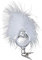 Inge-glas - Christbaumschmuck - Baumschmuck - Vogel, Silberner Spatz - Größe 5 cm - mundgeblasen