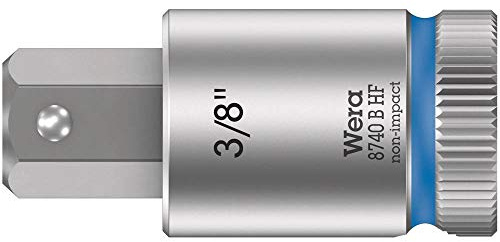 Wera 05003093001 8740 B HF Zyklop Bitnuss mit 3/8 Zoll-Antrieb, mit Haltefunktion für Innensechskantschrauben, 3/8 Zoll x 38 mm