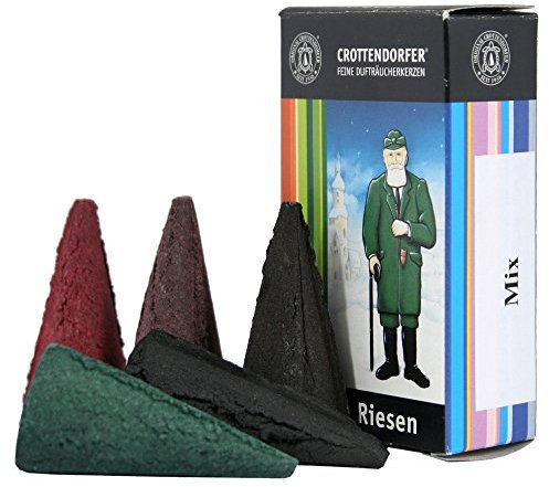 Original Crottendorfer Räucherkerzen - Riesen 5 Stück - Größe XL - Mix-Packung aus Sommer- und Winteredition - Made in Germany
